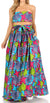 Sakkas Asma Convertible Traditional Wax Print Adjustable Strap Maxi Skirt Dress