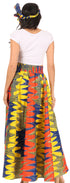 Sakkas Asma Convertible Traditional Wax Print Adjustable Strap Maxi Skirt Dress