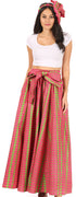 Sakkas Asma Convertible Traditional Wax Print Adjustable Strap Maxi Skirt Dress