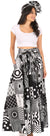Sakkas Asma Convertible Traditional Wax Print Adjustable Strap Maxi Skirt Dress