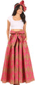 Sakkas Asma Convertible Traditional Wax Print Adjustable Strap Maxi Skirt Dress