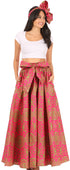 Sakkas Asma Convertible Traditional Wax Print Adjustable Strap Maxi Skirt Dress