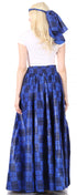 Sakkas Asma Convertible Traditional Wax Print Adjustable Strap Maxi Skirt Dress