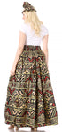 Sakkas Asma Convertible Traditional Wax Print Adjustable Strap Maxi Skirt Dress