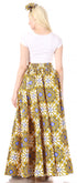 Sakkas Asma Convertible Traditional Wax Print Adjustable Strap Maxi Skirt Dress
