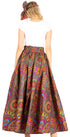 Sakkas Asma Convertible Traditional Wax Print Adjustable Strap Maxi Skirt Dress