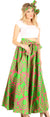Sakkas Asma Convertible Traditional Wax Print Adjustable Strap Maxi Skirt Dress