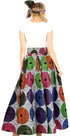 Sakkas Asma Convertible Traditional Wax Print Adjustable Strap Maxi Skirt Dress
