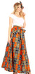 Sakkas Asma Convertible Traditional Wax Print Adjustable Strap Maxi Skirt Dress