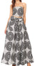 Sakkas Asma Convertible Traditional Wax Print Adjustable Strap Maxi Skirt Dress