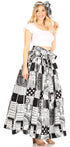Sakkas Asma Convertible Traditional Wax Print Adjustable Strap Maxi Skirt Dress