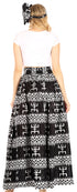 Sakkas Asma Convertible Traditional Wax Print Adjustable Strap Maxi Skirt Dress
