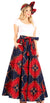 Sakkas Asma Convertible Traditional Wax Print Adjustable Strap Maxi Skirt Dress
