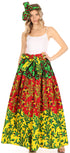 Sakkas Asma Convertible Traditional Wax Print Adjustable Strap Maxi Skirt Dress