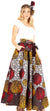 Sakkas Asma Convertible Traditional Wax Print Adjustable Strap Maxi Skirt Dress