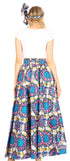 Sakkas Asma Convertible Traditional Wax Print Adjustable Strap Maxi Skirt Dress