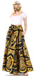 Sakkas Asma Convertible Traditional Wax Print Adjustable Strap Maxi Skirt Dress