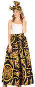Sakkas Asma Convertible Traditional Wax Print Adjustable Strap Maxi Skirt Dress