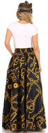 Sakkas Asma Convertible Traditional Wax Print Adjustable Strap Maxi Skirt Dress