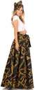 Sakkas Asma Convertible Traditional Wax Print Adjustable Strap Maxi Skirt Dress