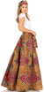 Sakkas Asma Convertible Traditional Wax Print Adjustable Strap Maxi Skirt Dress