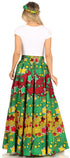 Sakkas Asma Convertible Traditional Wax Print Adjustable Strap Maxi Skirt Dress