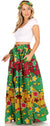 Sakkas Asma Convertible Traditional Wax Print Adjustable Strap Maxi Skirt Dress