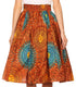 Sakkas African Dutch Ankara Wax Print Full Circle Skirt