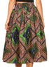 Sakkas African Dutch Ankara Wax Print Full Circle Skirt