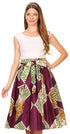 Sakkas African Dutch Ankara Wax Print Full Circle Skirt