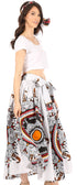 Sakkas African Dutch Ankara Wax Print Full Circle Skirt
