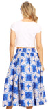 Sakkas African Dutch Ankara Wax Print Full Circle Skirt