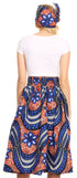 Sakkas African Dutch Ankara Wax Print Full Circle Skirt