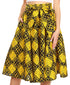 Sakkas African Dutch Ankara Wax Print Full Circle Skirt