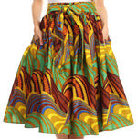 Sakkas African Dutch Ankara Wax Print Full Circle Skirt
