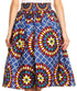 Sakkas African Dutch Ankara Wax Print Full Circle Skirt