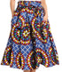Sakkas African Dutch Ankara Wax Print Full Circle Skirt