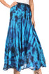 Sakkas Ester Womens Simple  Boho Maxi Full circle Tie-dye Skirt with Elastic Waist