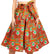 Sakkas Ama Women's Vintage Circle African Ankara Print Midi Skirt with Pockets
