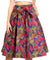 Sakkas Ama Women's Vintage Circle African Ankara Print Midi Skirt with Pockets