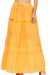 Falda larga de algodón Sakkas, estilo bohemio, gitano y bordado, con un solo color