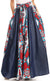 Sakkas Monifa Long Maxi Skirt Colorful Ankara Wax Dutch African Skirt Gorgeous