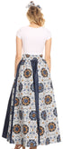 Sakkas Monifa Long Maxi Skirt Colorful Ankara Wax Dutch African Skirt Gorgeous