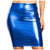 Sakkas Women's Shiny Metallic Liquid High Waist Pencil Skirt