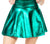 Sakkas Womens Liquid Metallic Stretchy Flared Sporty Mini Skater Skirt  USA Made