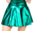 Sakkas Womens Liquid Metallic Stretchy Flared Sporty Mini Skater Skirt  USA Made