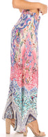 Falda larga cruzada informal de verano estilo bohemio con estampado floral para mujer de Sakkas Amaia