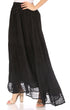 Falda larga bohemia informal Sakkas Sandra para mujer, estilo gitano, con cintura elástica y bolsillos