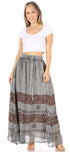 Falda larga bohemia informal Sakkas Sandra para mujer, estilo gitano, con cintura elástica y bolsillos