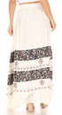 Falda larga bohemia informal Sakkas Sandra para mujer, estilo gitano, con cintura elástica y bolsillos